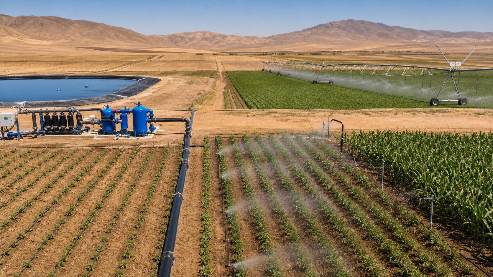 How to Choose Irrigation Solutions for Arid Regions Based on Water Source and Crop Needs