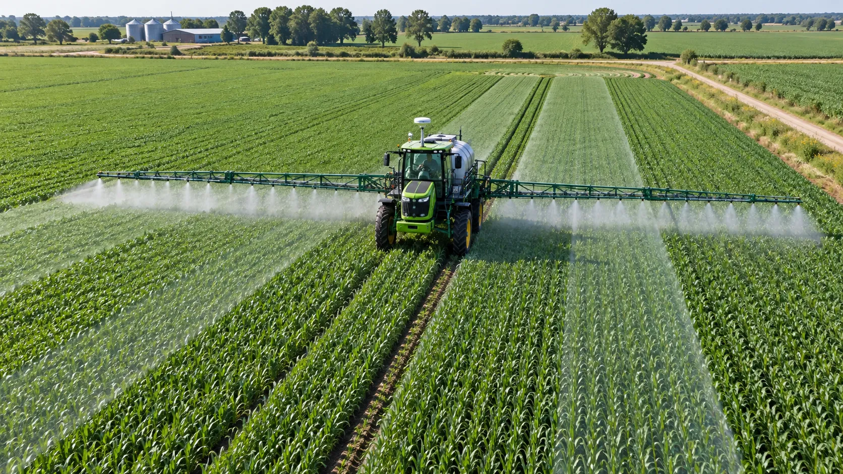 How an automatic guidance system reduces overlap during spraying