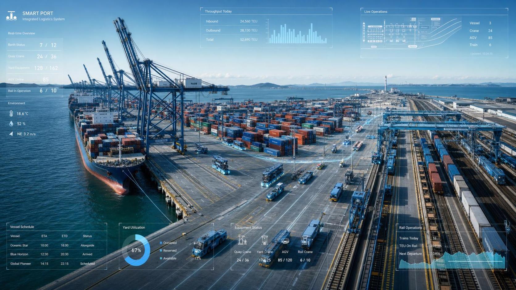 How a Terminal Operations Digital Twin Improves Berth and Yard Visibility