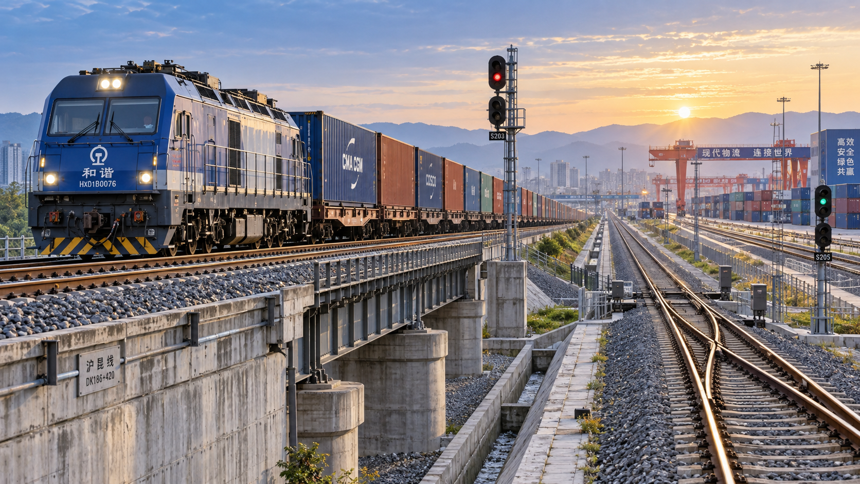 Which rail engineering standards govern a new freight line design?