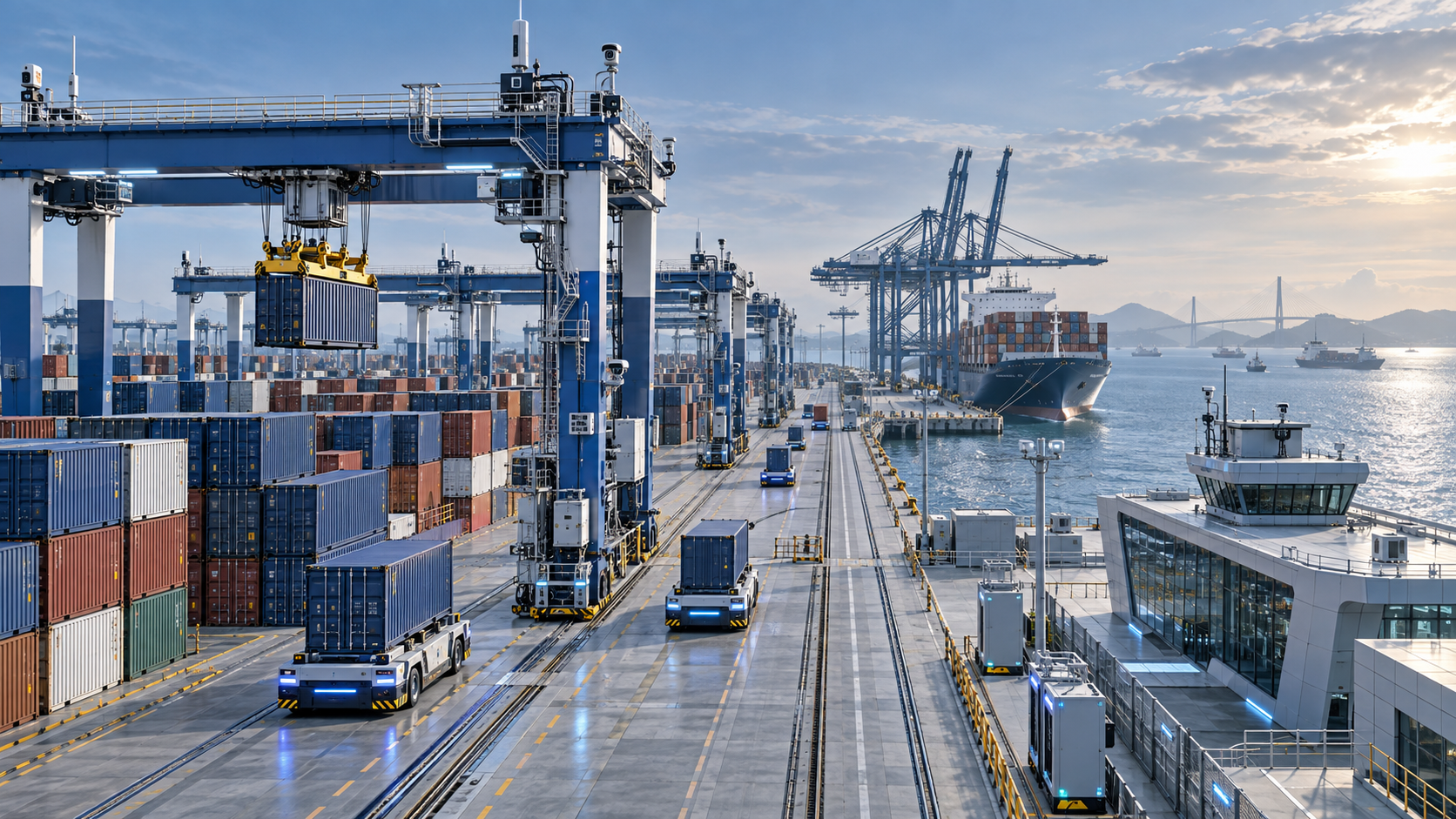 What drives cargo handling automation pricing at container terminals?
