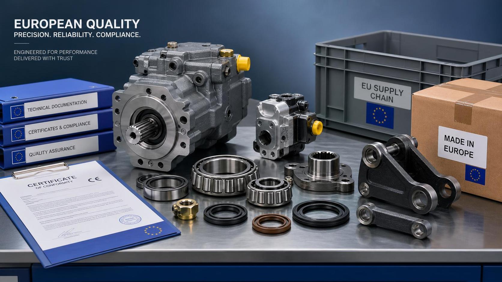 How to Source Construction Machinery Components in Europe: Supplier Types, Lead Times, and Compliance Checks