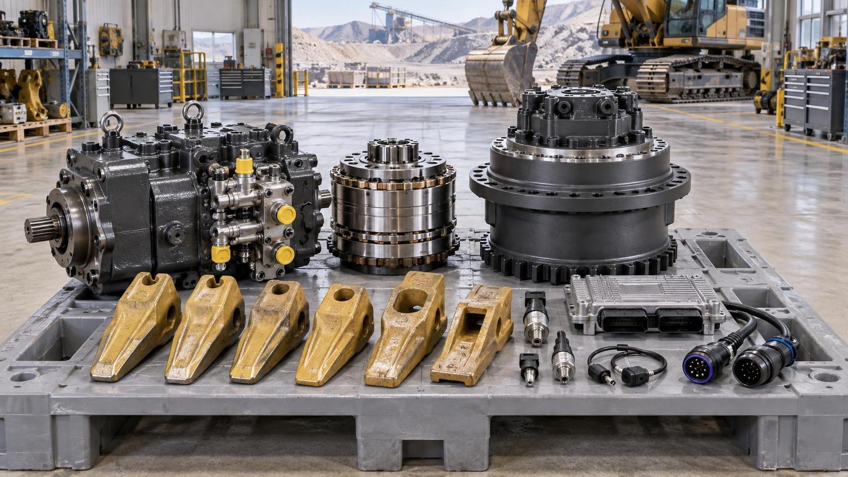 What spare parts inventory should mining excavator operators maintain for uptime in remote sites?