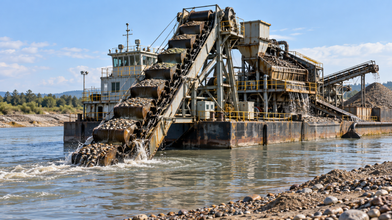 Bucket Chain Diamond Dredgers: Matching Digging Depth to Alluvial Deposits