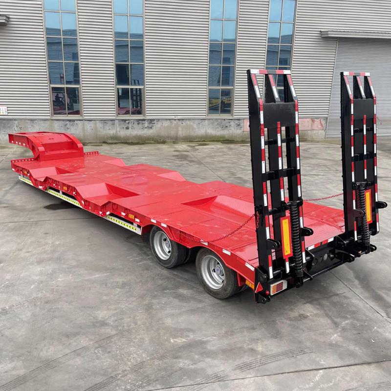 2 Axle 50 Ton Low Bed Semi Trailer