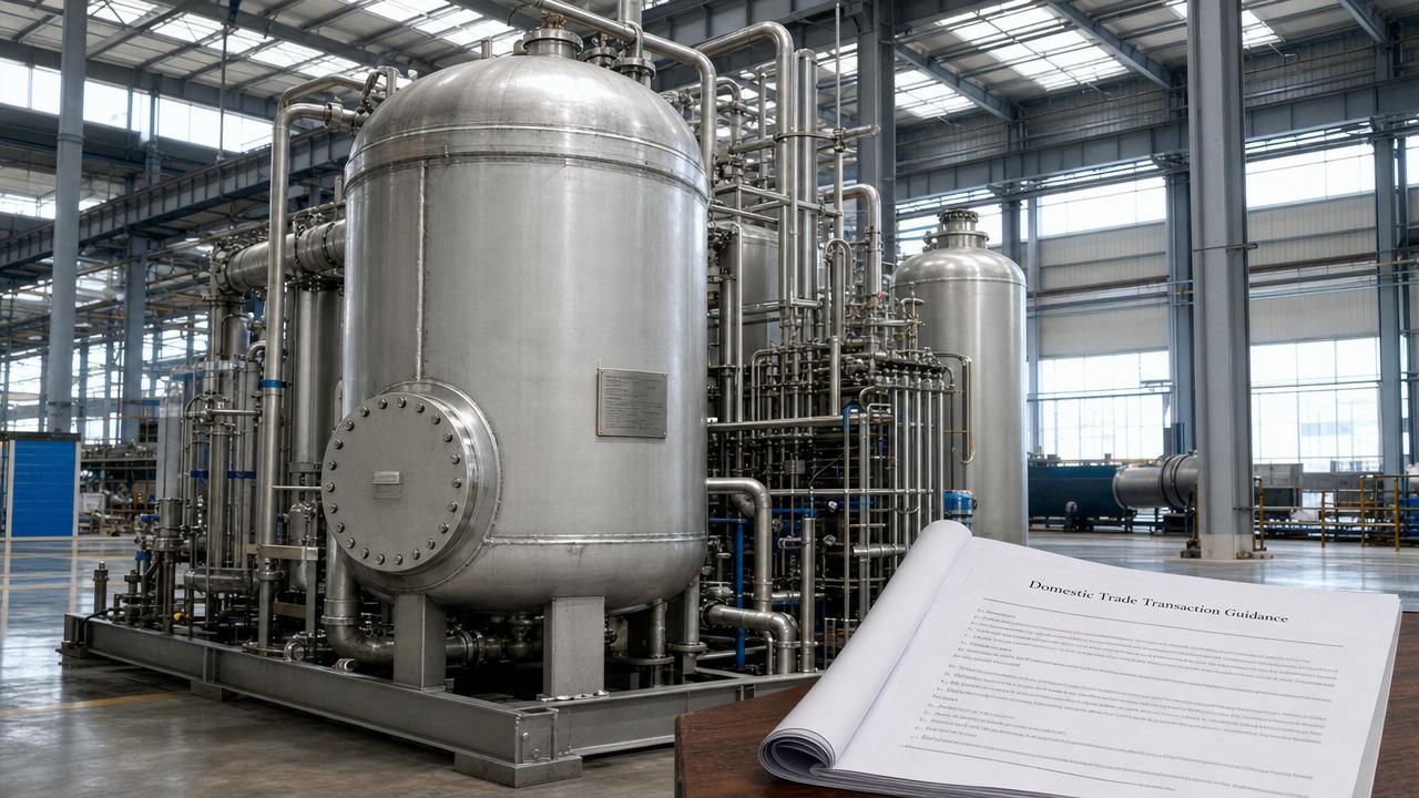 New Domestic Trade Guidance Issued for Chemical Equipment Contracts