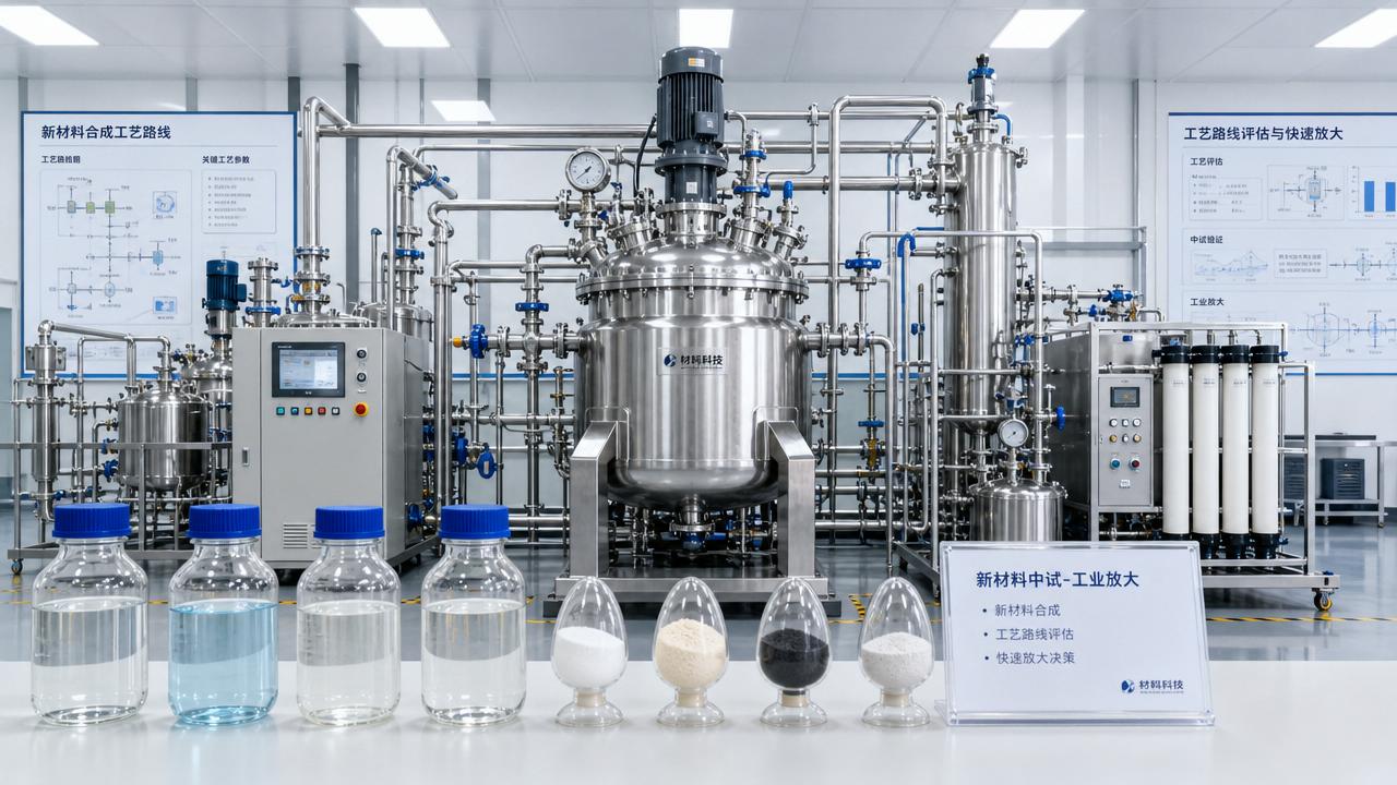 New Material Synthesis Routes for Faster Scale-Up Decisions