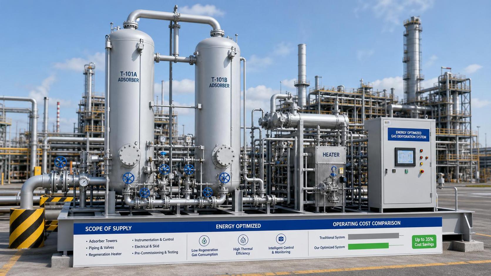 Gas Dehydration System Supplier Comparison: Delivery Scope, Efficiency, and Operating Cost