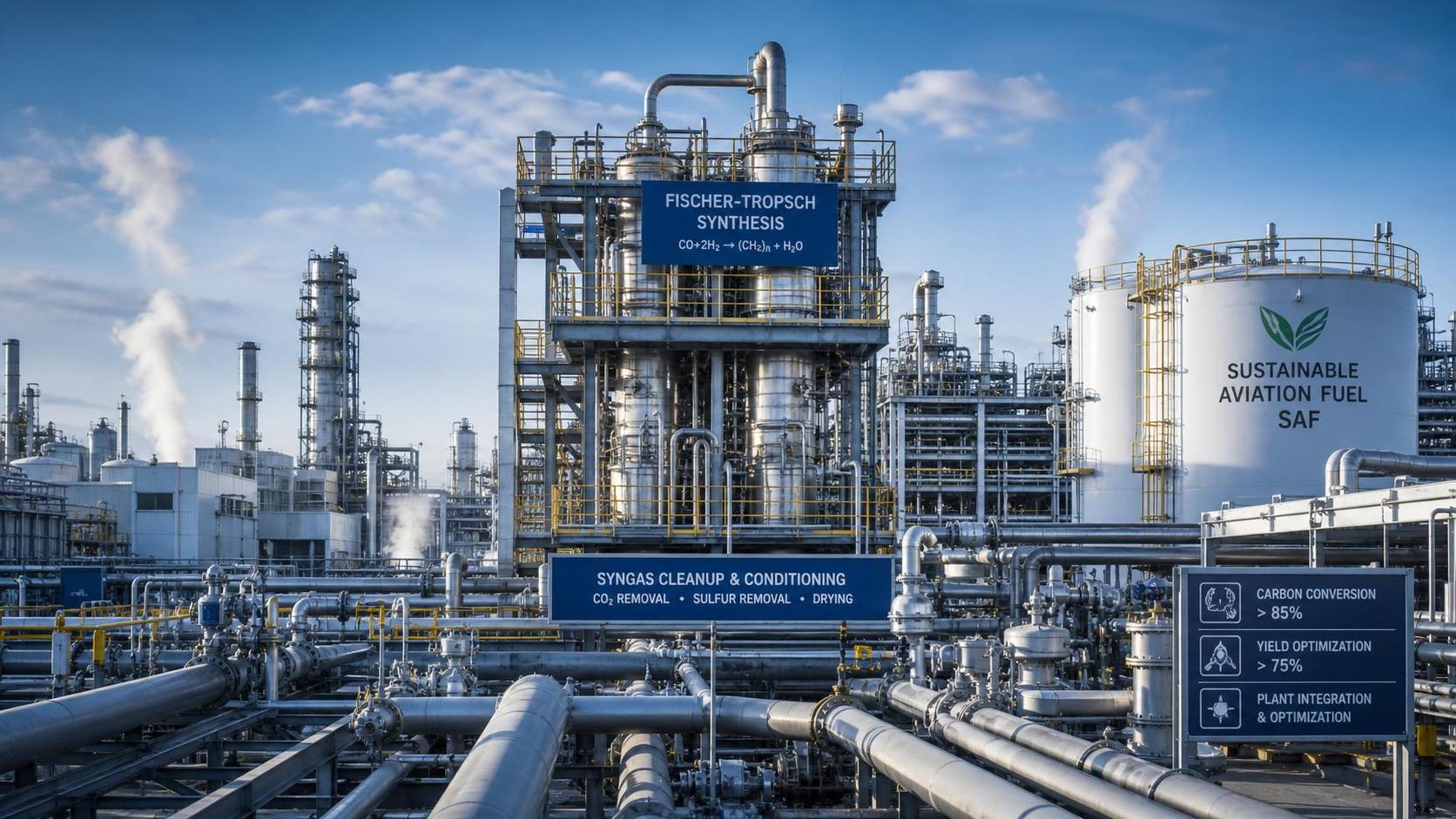Fischer-Tropsch Process for SAF: Key Yield and Carbon Trade-Offs