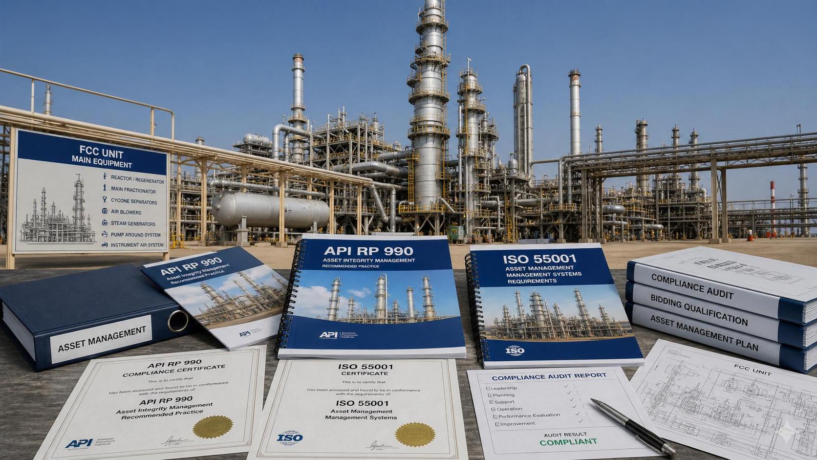 Aramco Sets FCC Bid Gate at API RP 990 and ISO 55001