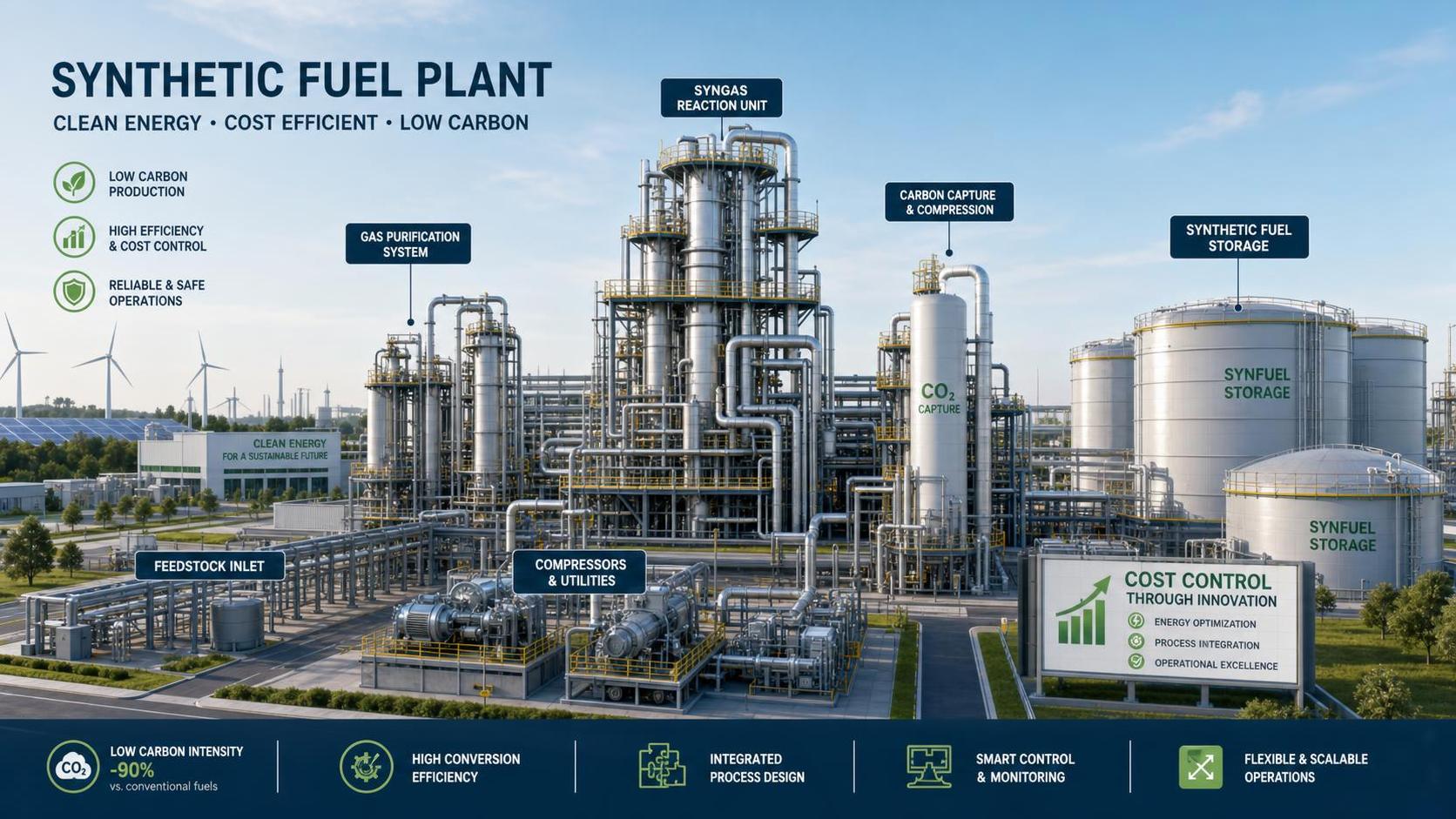 What Determines the Cost and Carbon Intensity of Synthetic Fuels from Syngas?