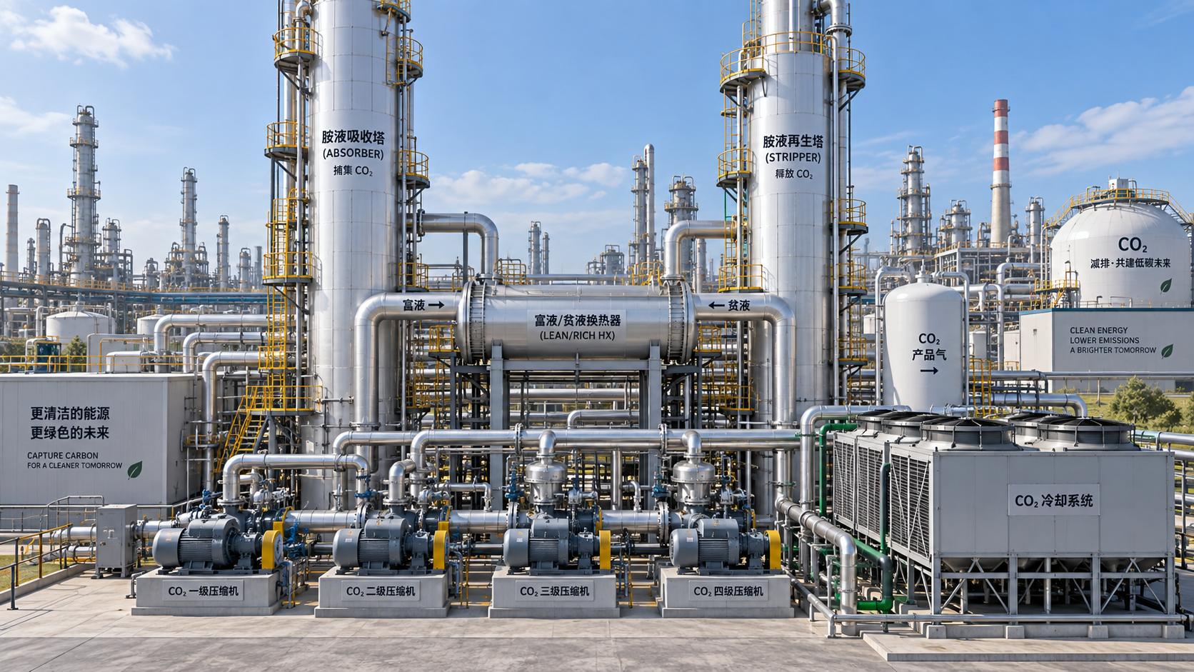 What determines the energy use of an amine carbon capture system?