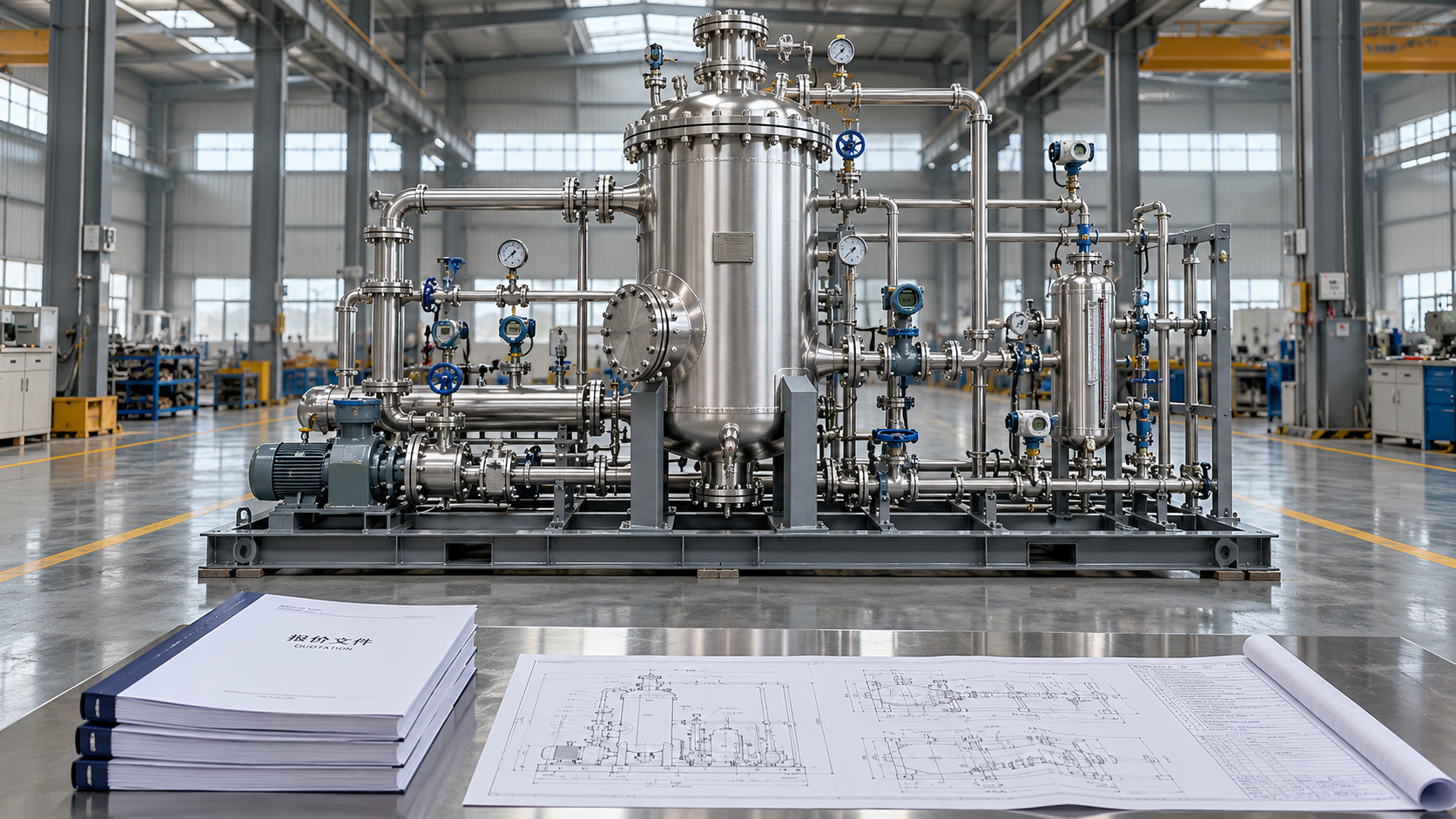 What should a petrochemical reactor package quotation include?