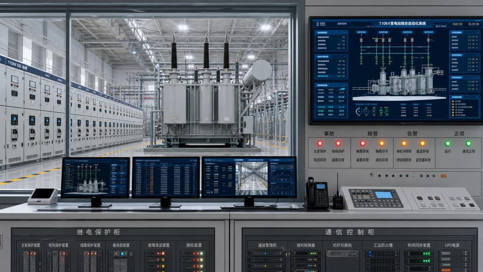 How should SCADA systems handle alarms in unmanned substations?