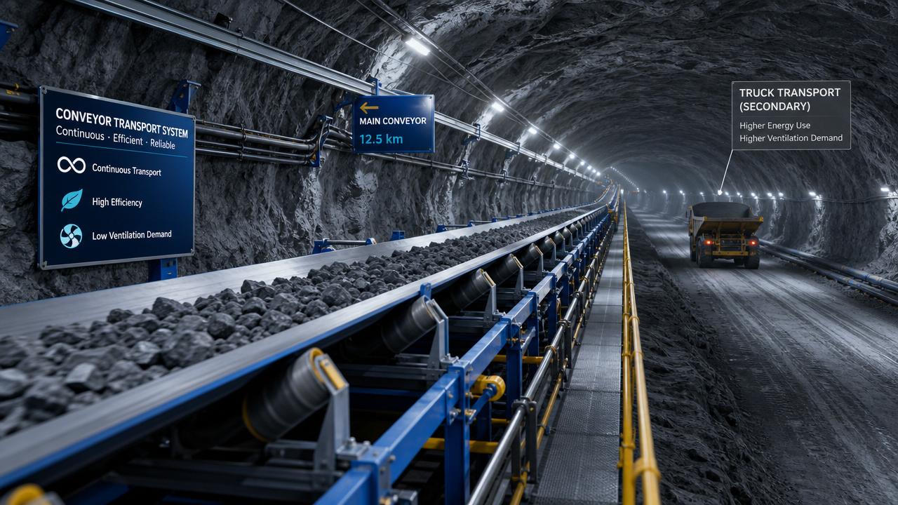 Why underground conveyor systems beat trucks in long hauls