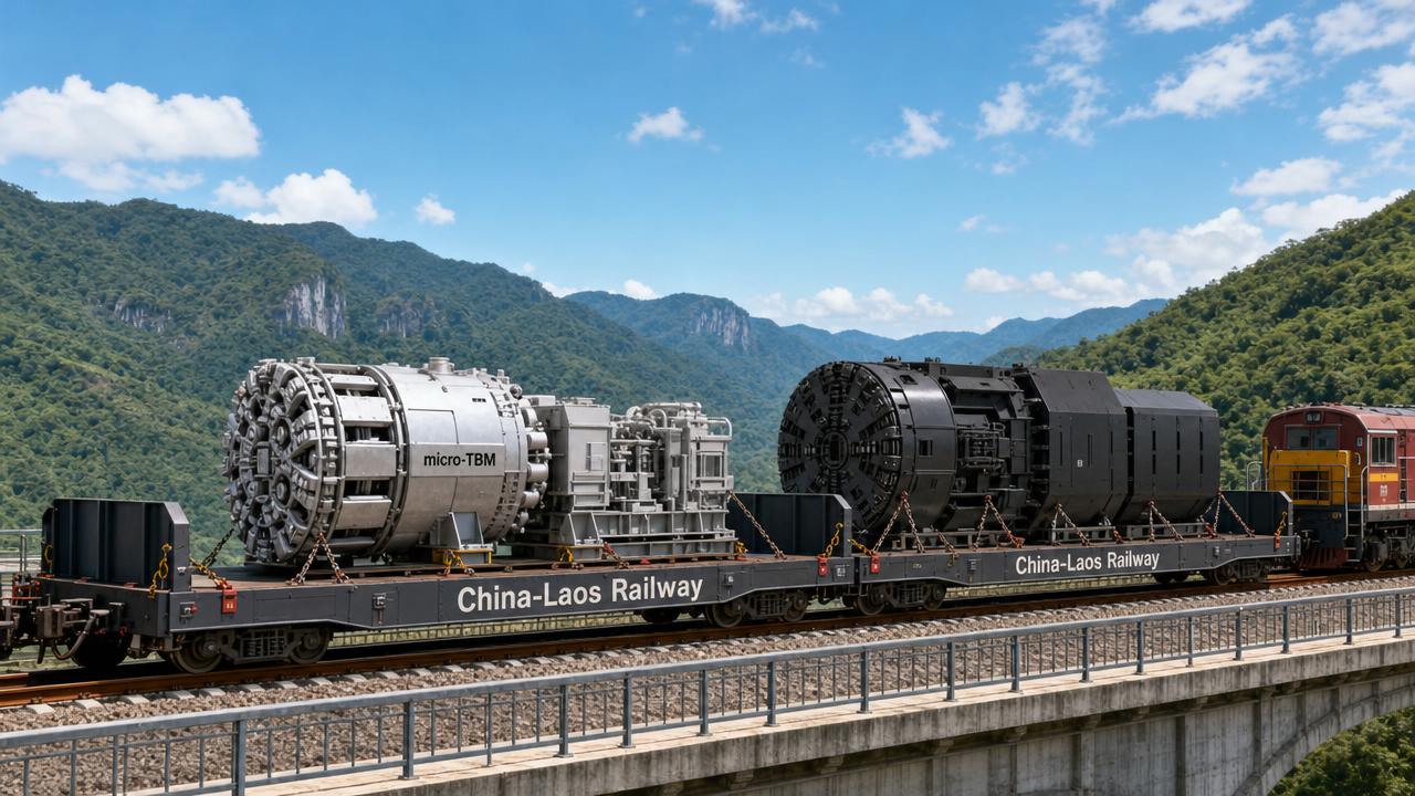 China-Laos Railway Freight Up 37%; Micro-TBM & Rectangular Shield Exports to ASEAN Accelerate