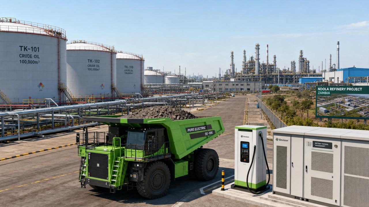 Zambia Refinery Phase I Starts, Local EV Mining Truck Services Come Into Focus