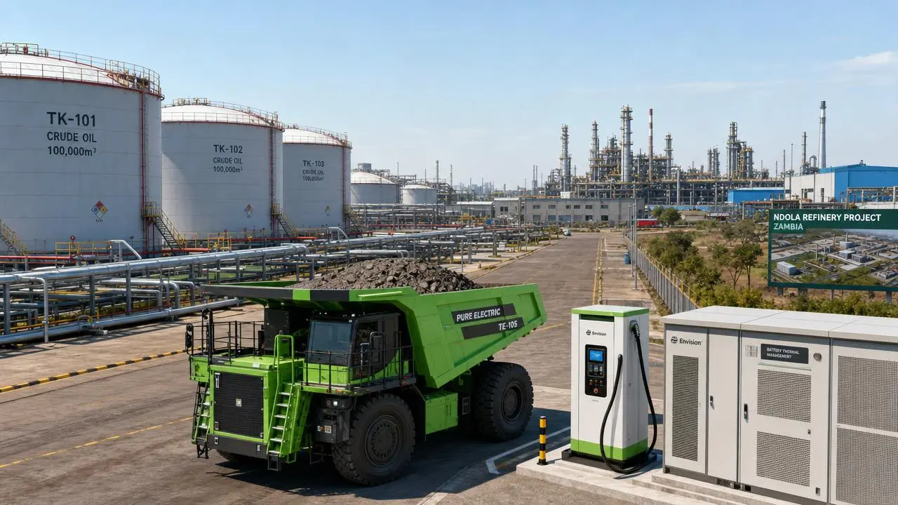 Zambia Refinery Phase I Starts, Local EV Mining Truck Services Come Into Focus