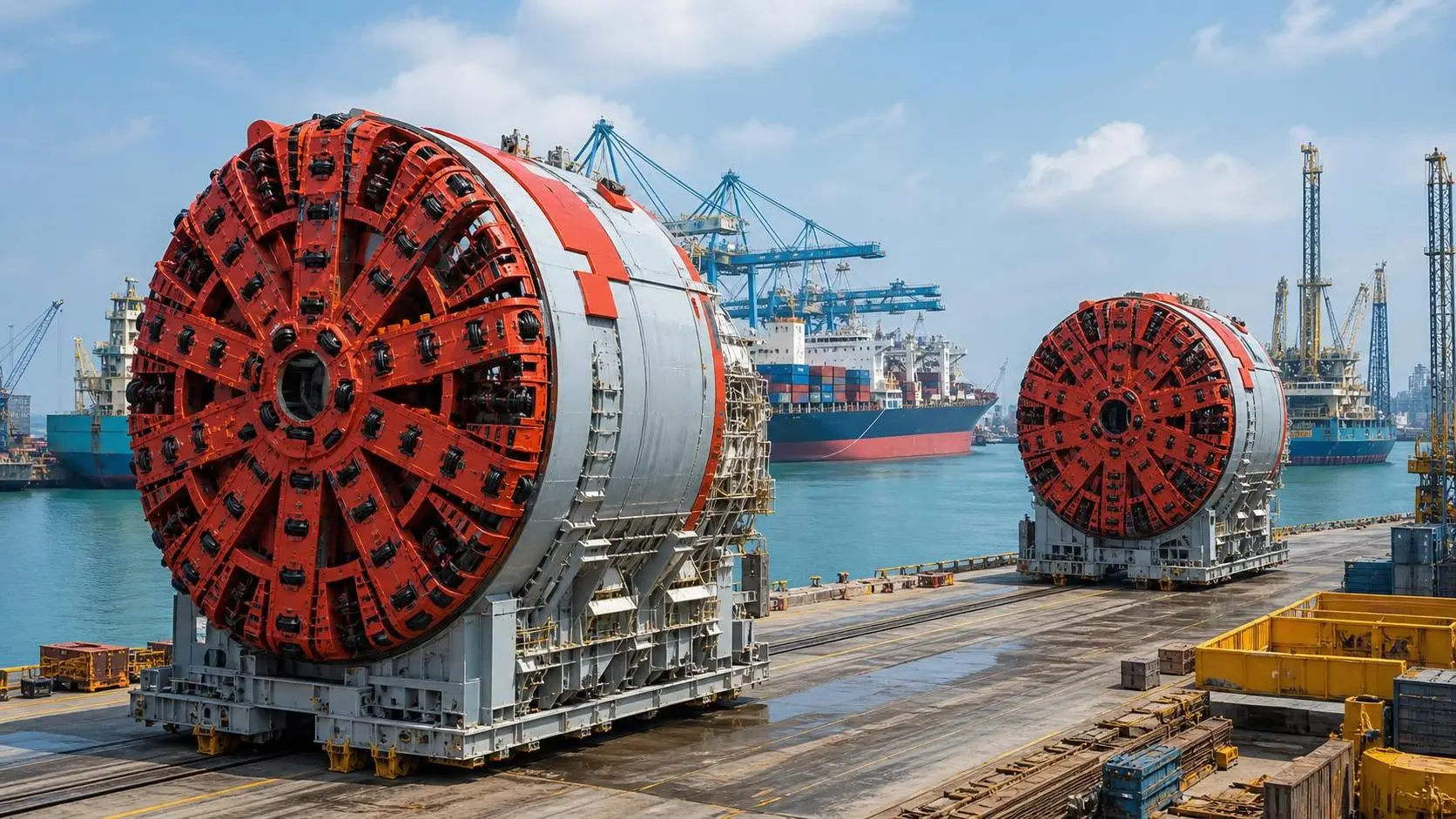 Mumbai Port Receives Two Guangzhou-Built TBMs