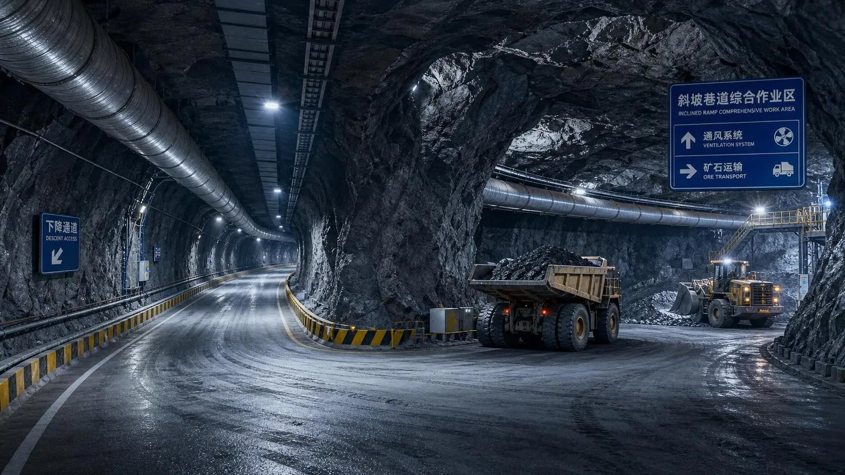 Decline Development Mining: How to Plan Gradient, Ventilation, and Haulage Together
