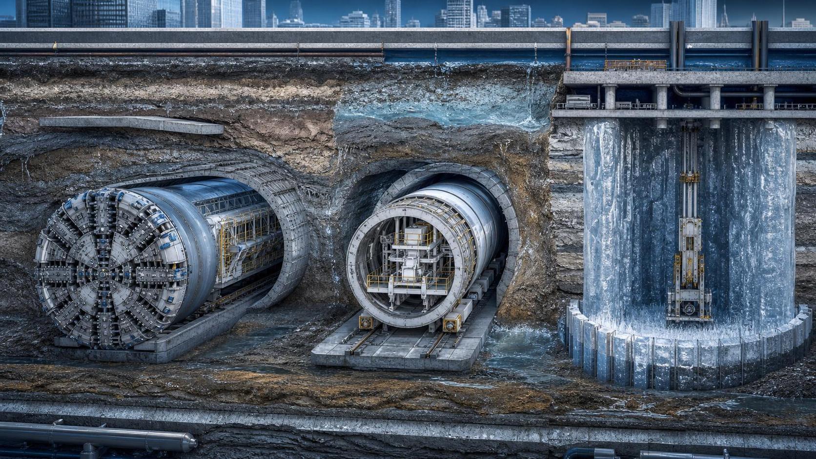 Soft Ground Tunnelling Methods Compared: EPB, Slurry Shield, Ground Freezing, and More