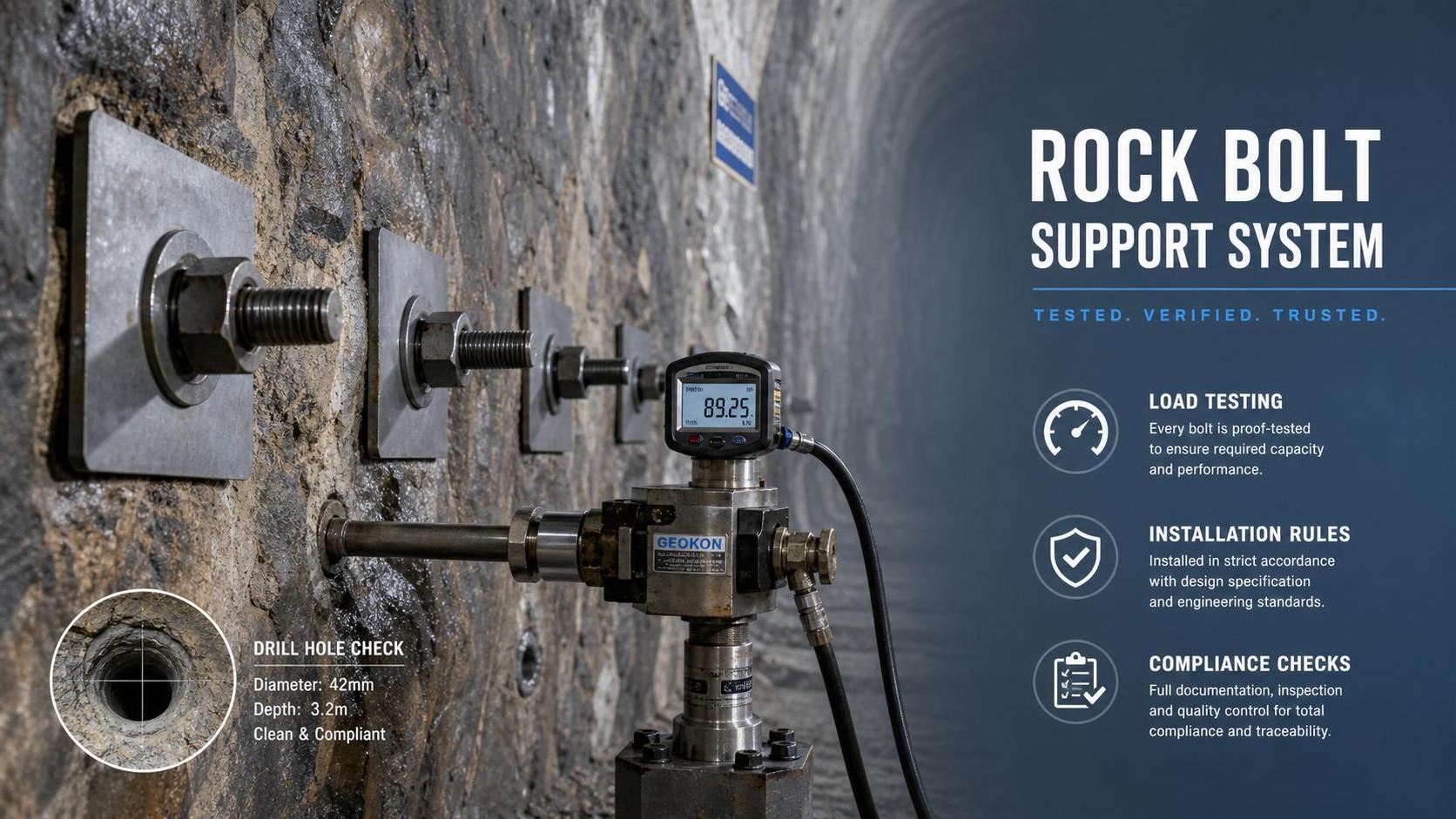 Rock Bolting Standards Explained: Load Testing, Installation Rules, and Compliance Checks