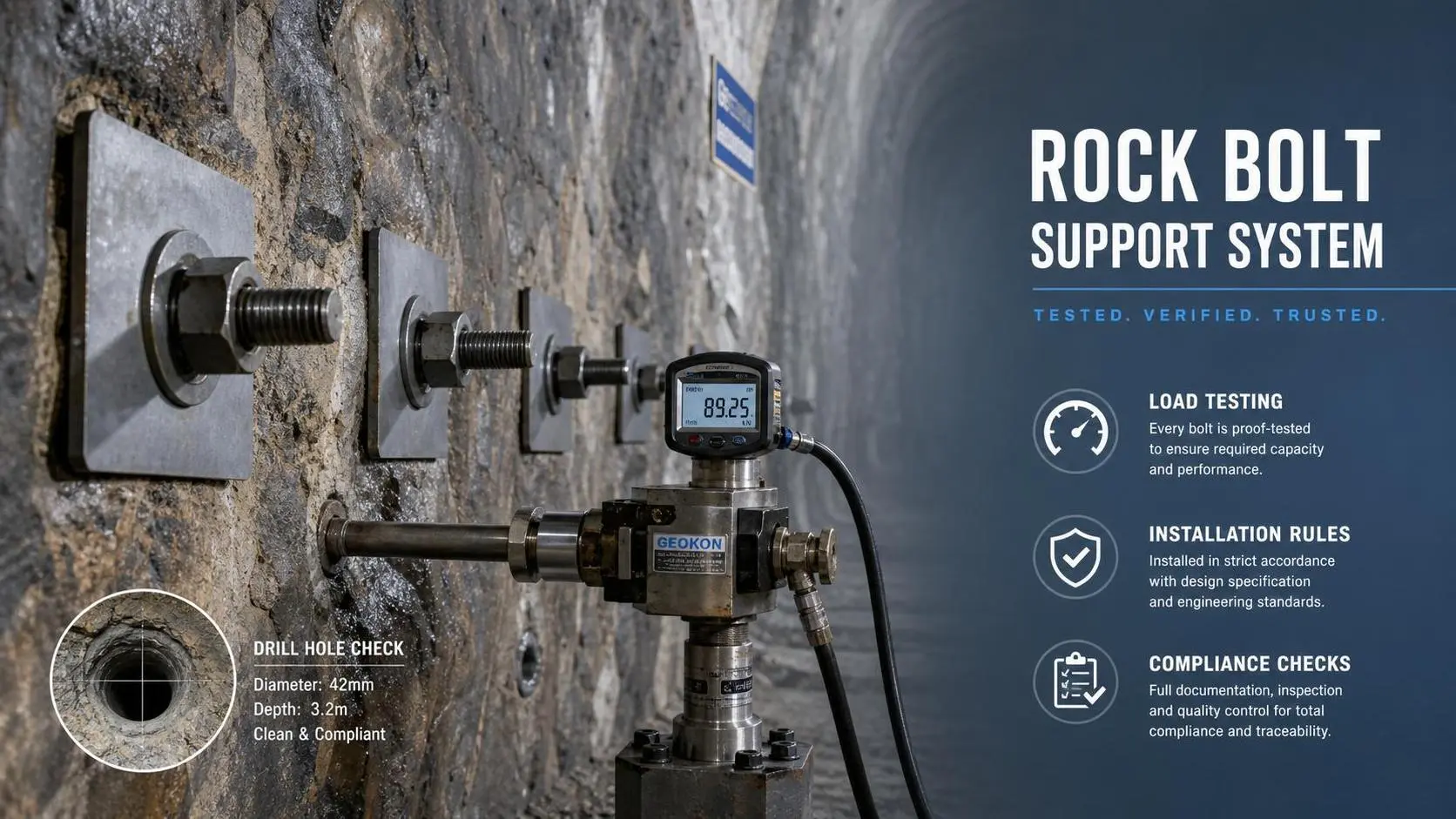 Rock Bolting Standards Explained: Load Testing, Installation Rules, and Compliance Checks