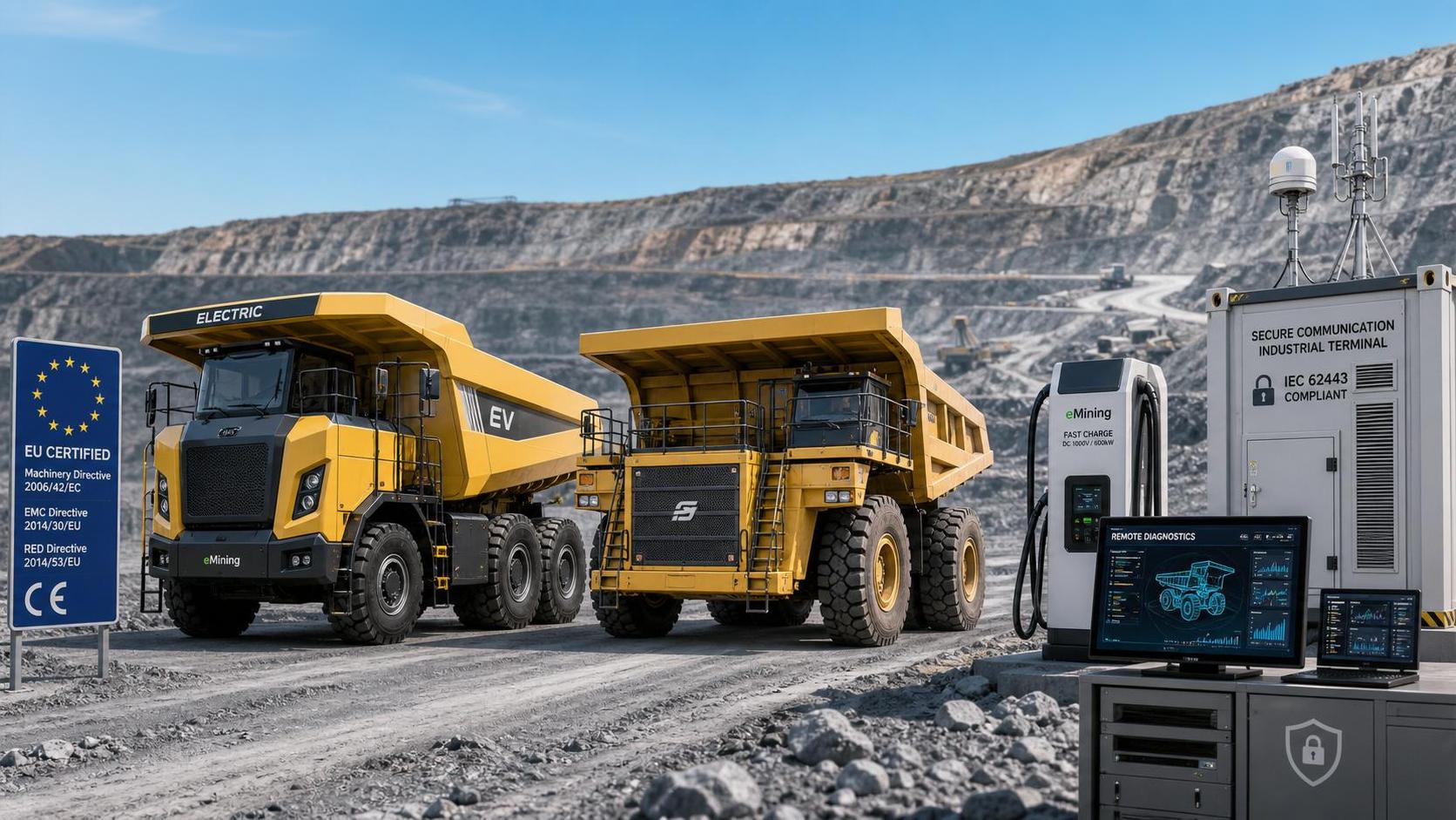 EU Rule Takes Effect for EV Mining Truck UN R155 Approval