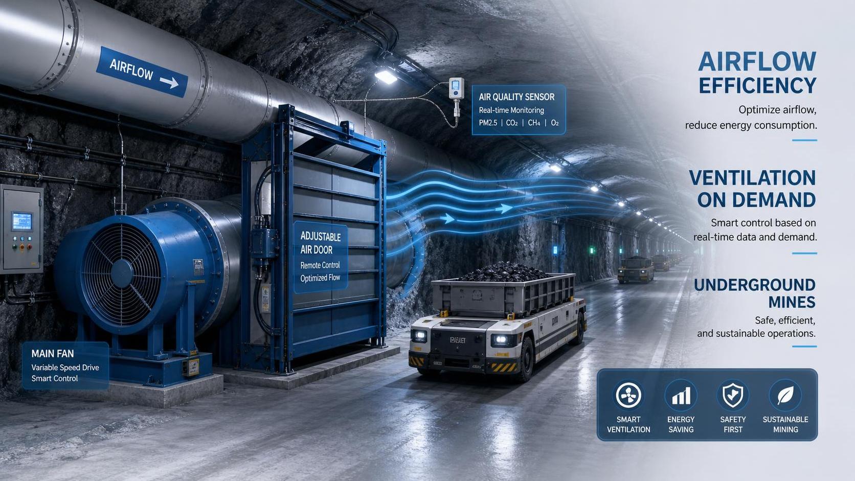 How Ventilation on Demand Improves Airflow Efficiency in Underground Mines