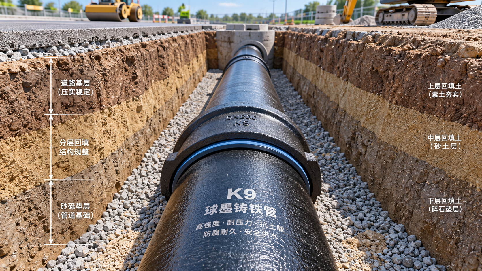 Selecting K9 Ductile Iron Pipe for Buried Water Pipeline Conditions