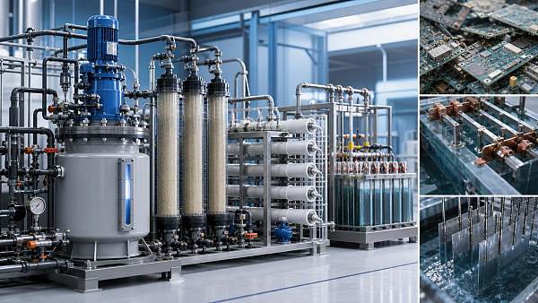 Heavy Metal Recovery Methods Compared for E-Waste Refining Lines