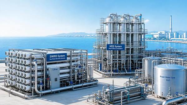 Seawater Desalination: SWRO or MED for Lower Lifecycle Cost?