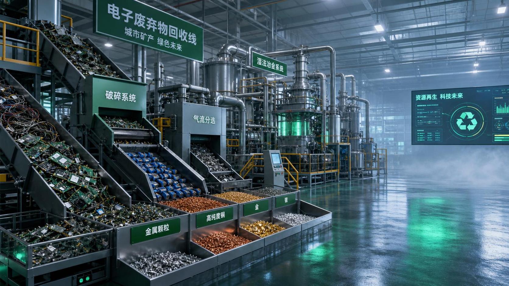 Urban Mining Systems for E-Waste: What Determines Metal Recovery Rates?