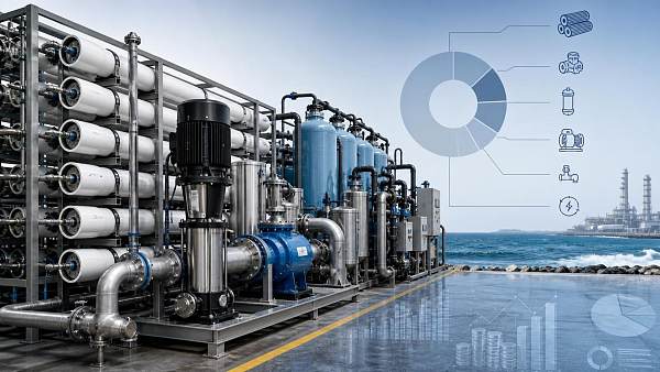 What drives seawater reverse osmosis system price in large desalination projects