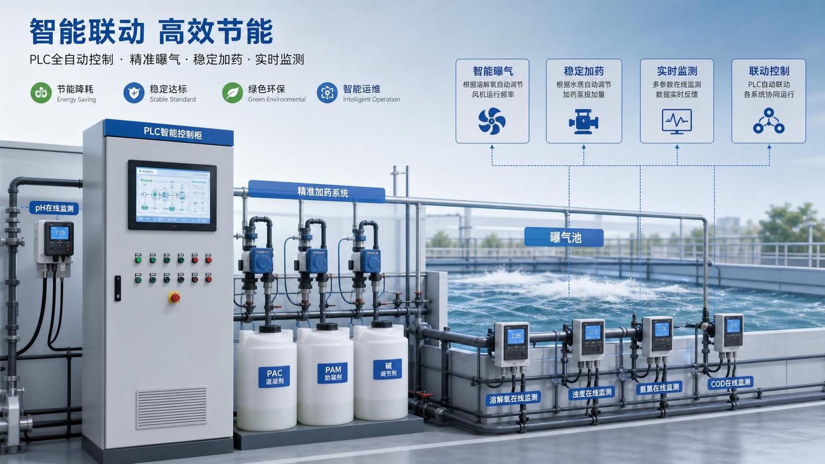 When do PLC wastewater treatment systems reduce operating costs?