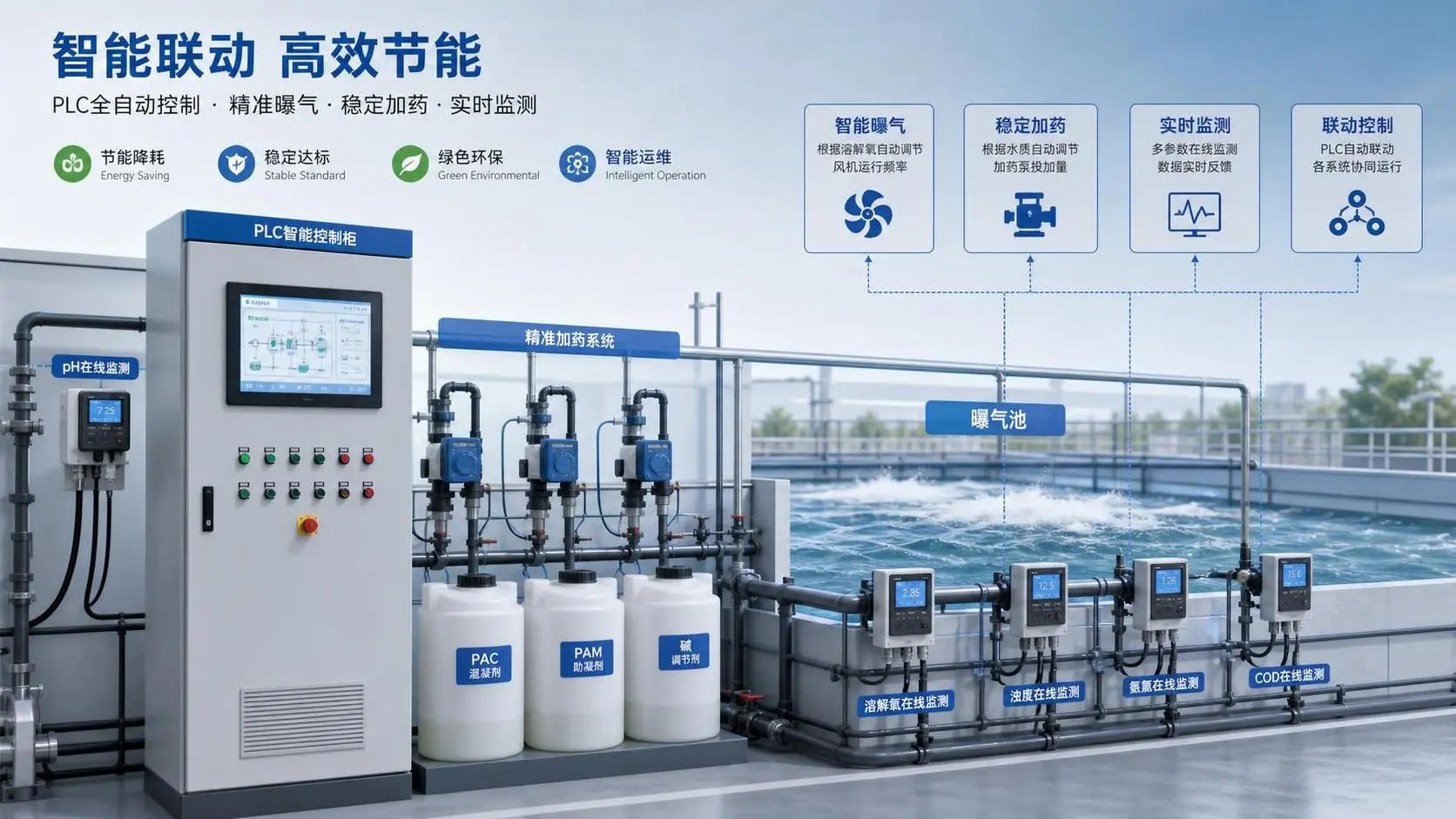 When do PLC wastewater treatment systems reduce operating costs?