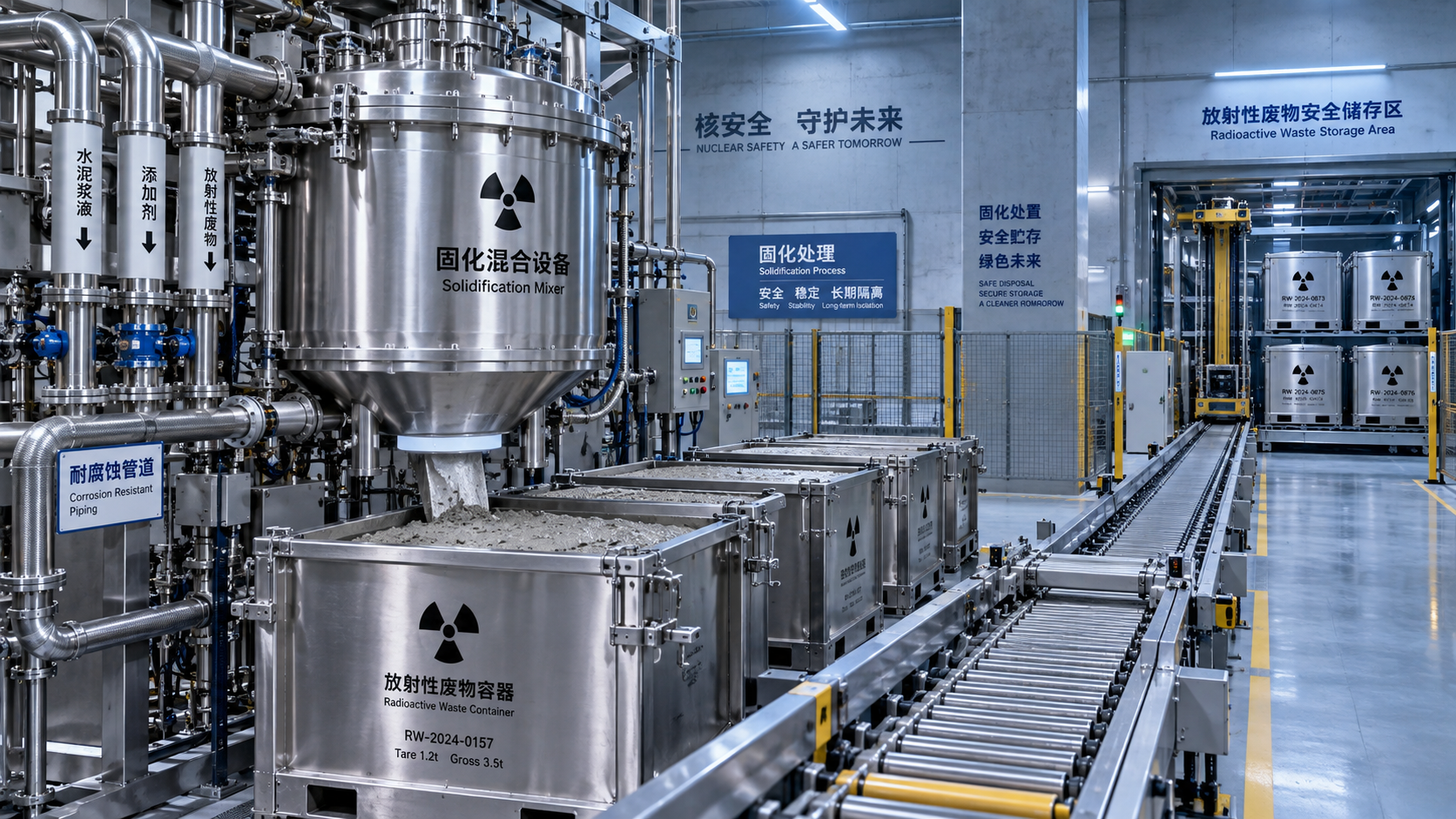 How nuclear plants select a radioactive waste solidification method