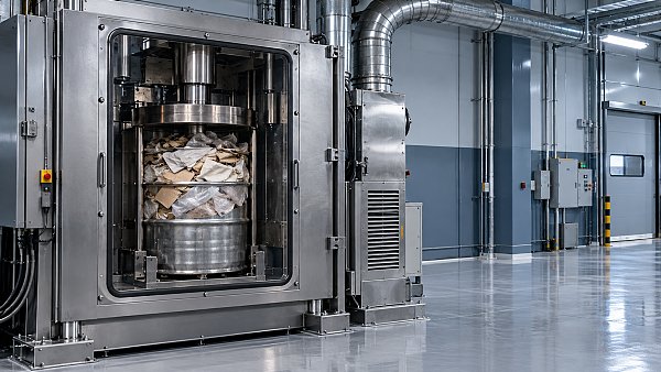When is compaction suitable for solid nuclear waste treatment?