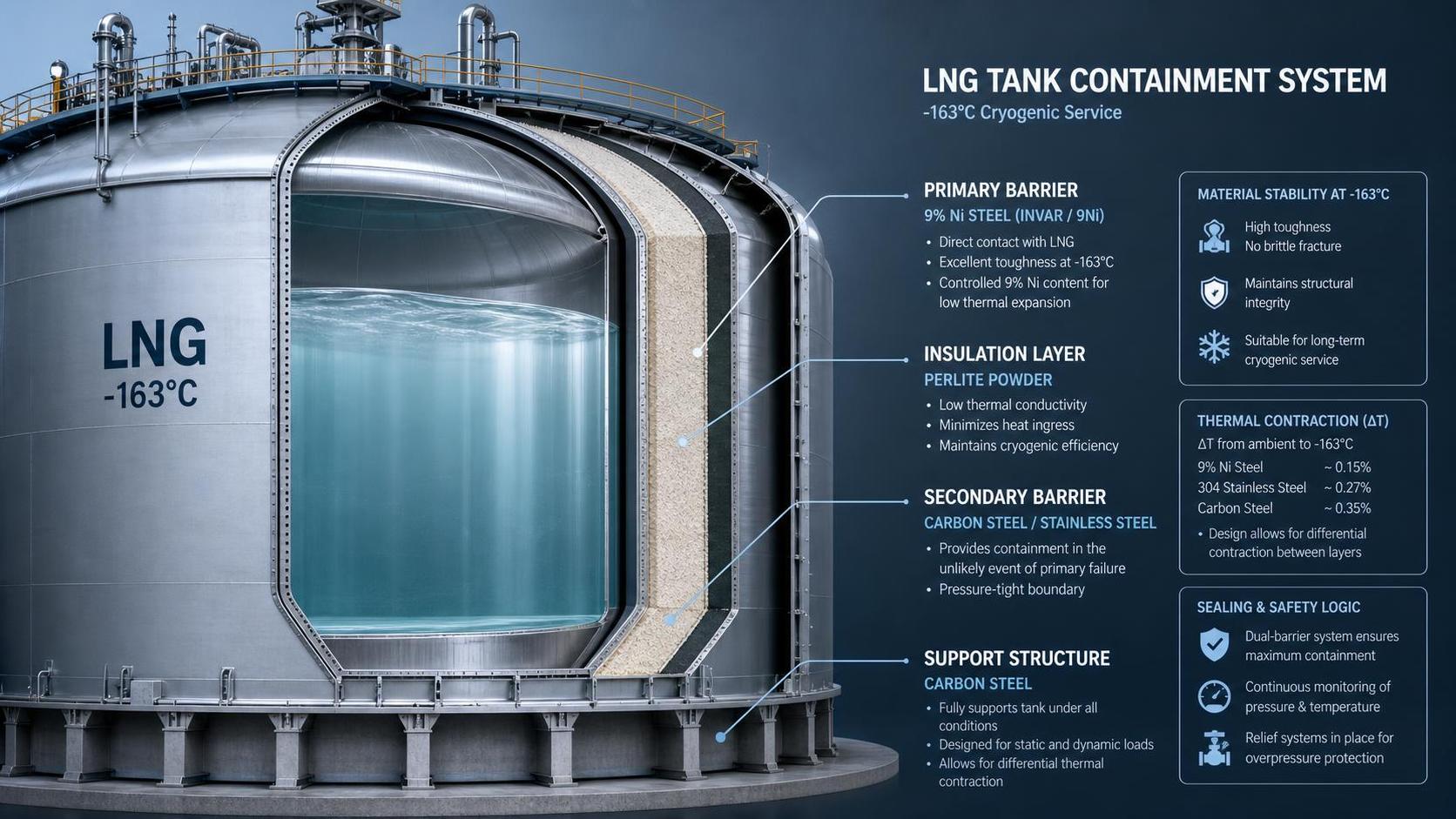 What Determines Safe Cryogenic Containment Design in LNG Storage?