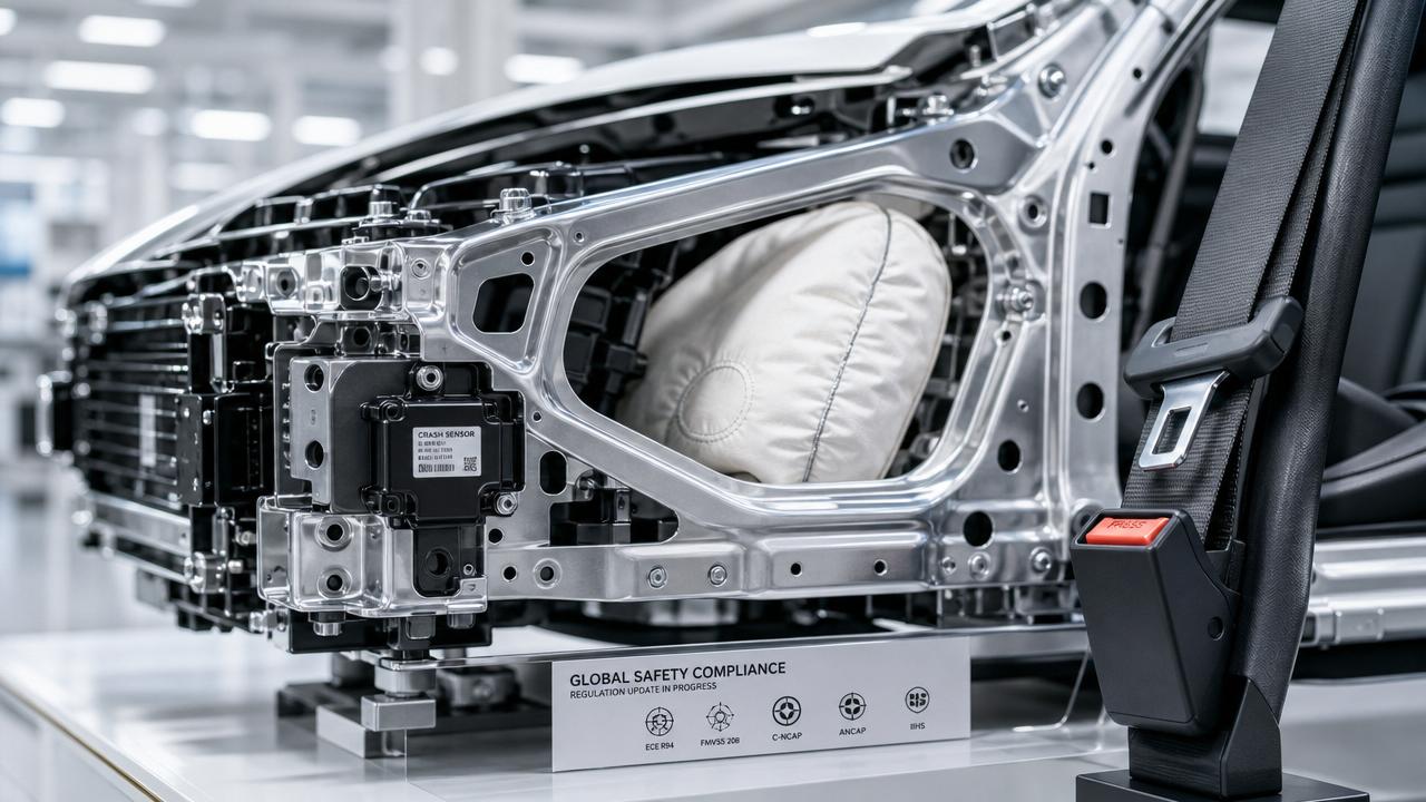 Global crash regulations are changing faster than product cycles