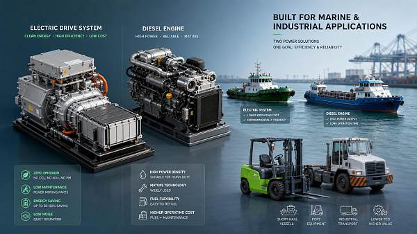 Eco-friendly electric drives vs fuel engines on real operating cost