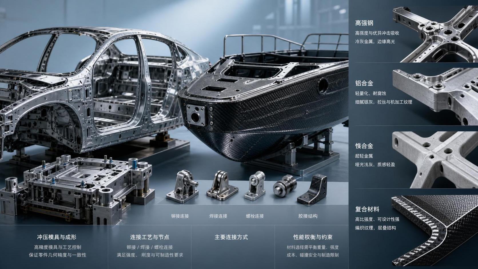 Lightweight Vehicle Components Design: Key Materials, Trade-Offs, and Manufacturing Limits