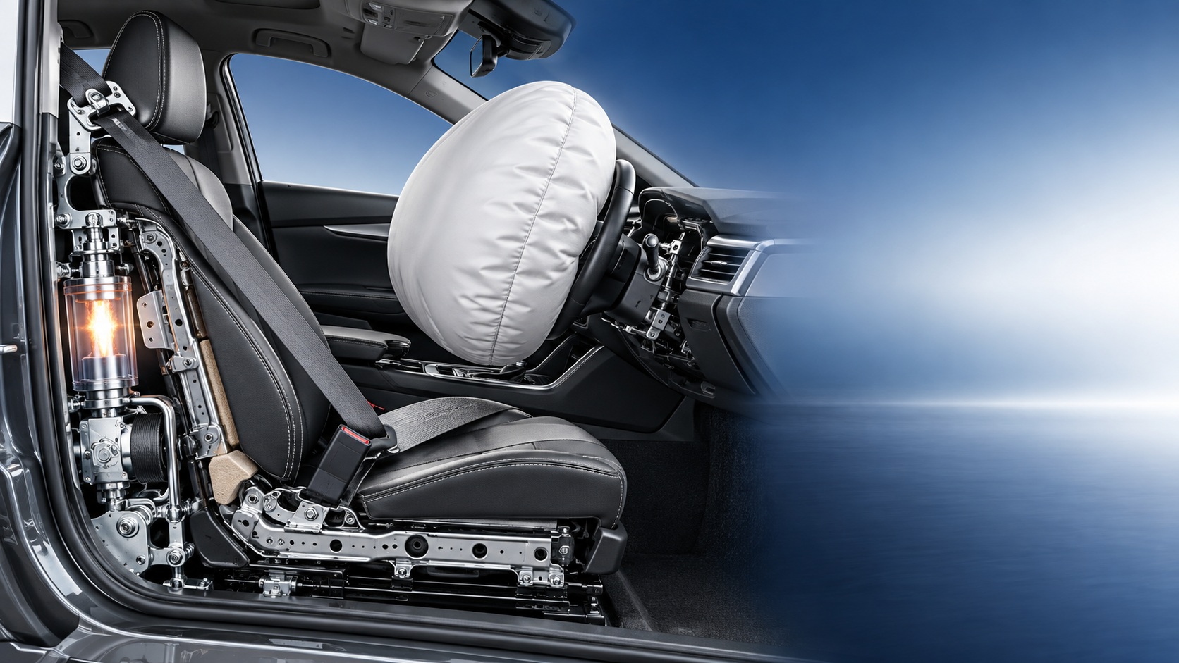 How Pyrotechnic Seatbelt Pretensioner Systems Improve Crash Protection Timing