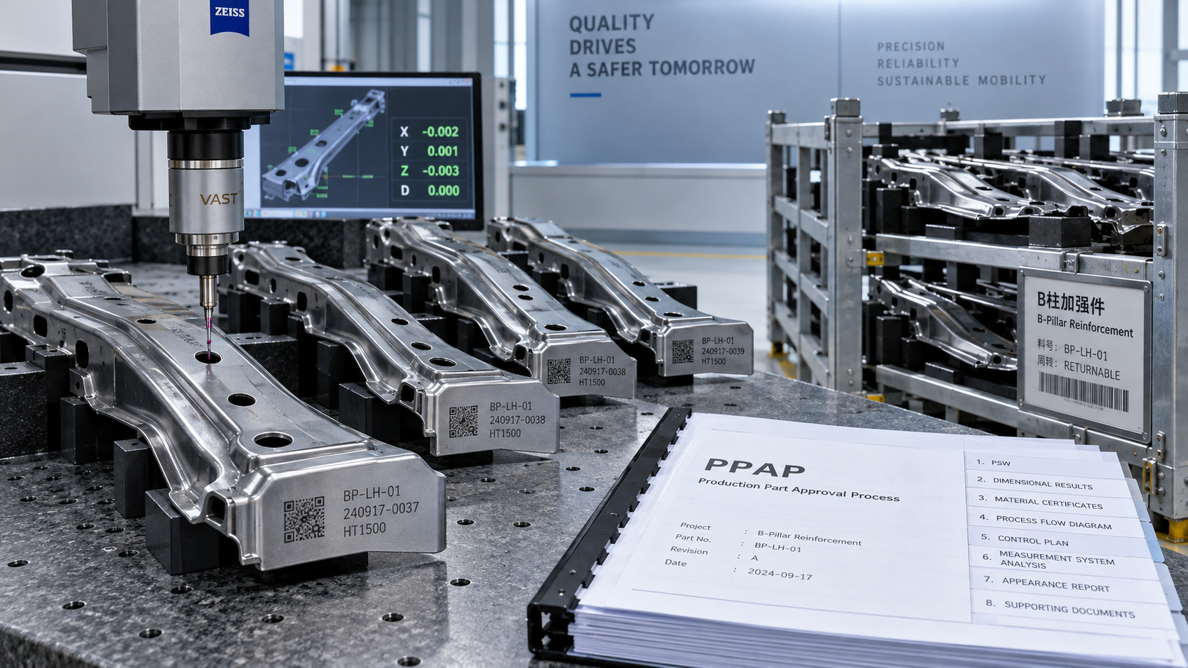 Choosing a Hot Stamped Steel Components Exporter: PPAP and Traceability Checks