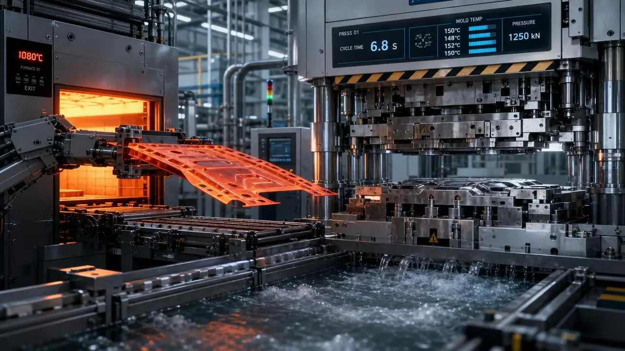 Hot stamping processes that cut defects and rework