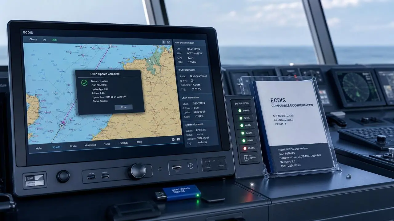 ECDIS update protocols that help avoid compliance gaps