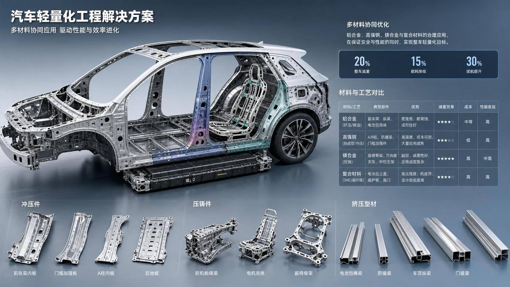 Automotive Lightweight Solutions: How to Compare Materials, Processes, and Cost Drivers