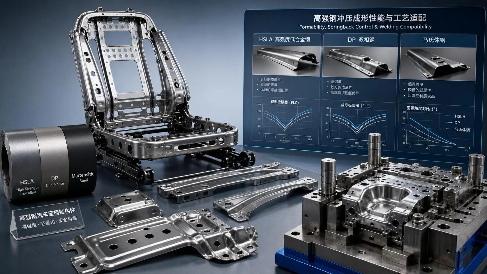 How to Evaluate High Strength Steel Stampings for Seat Structures: Key Grades and Forming Limits