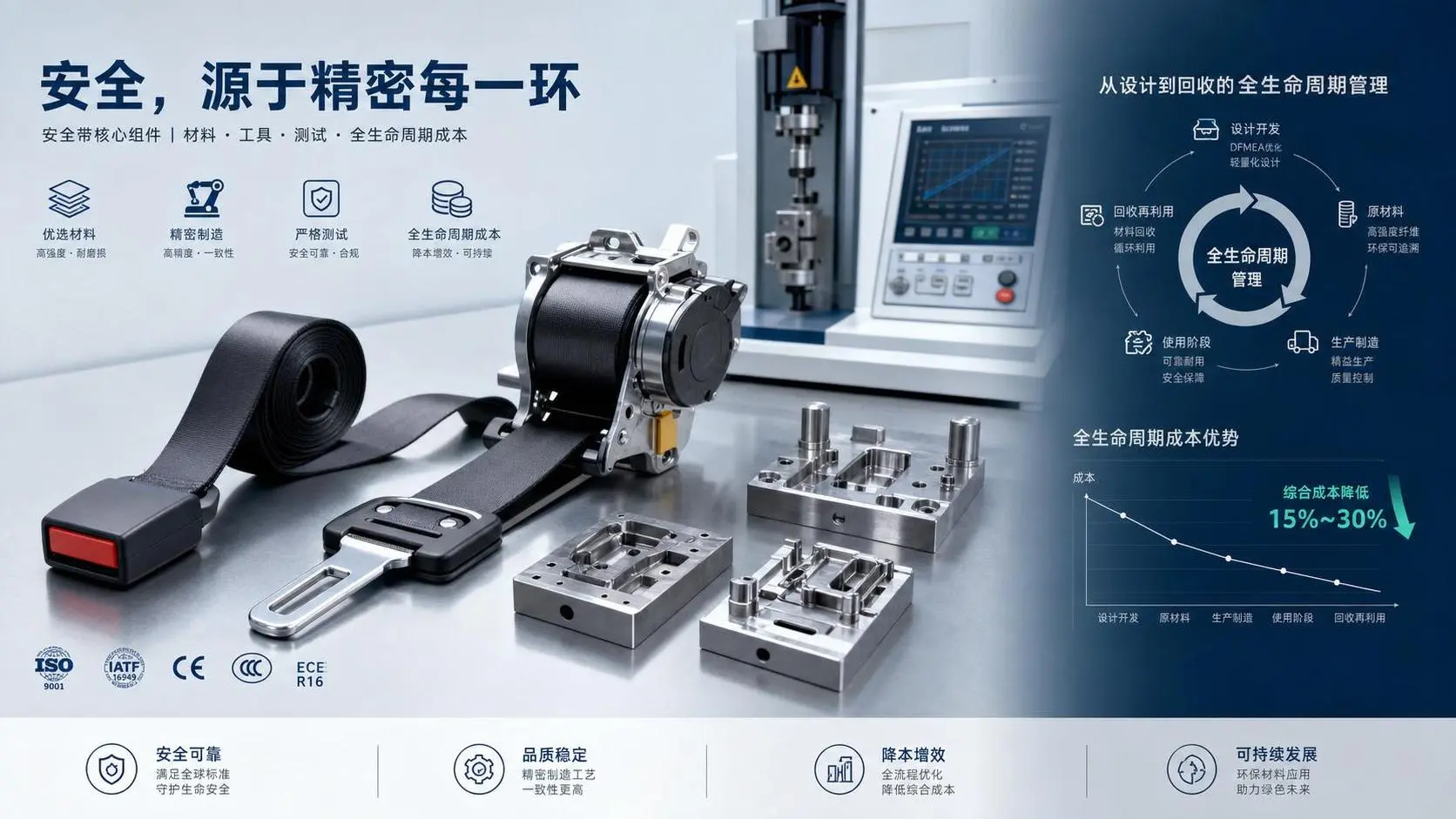 Seatbelt Components Cost: 7 Factors That Change Unit Price, Tooling, and Lifecycle Spend