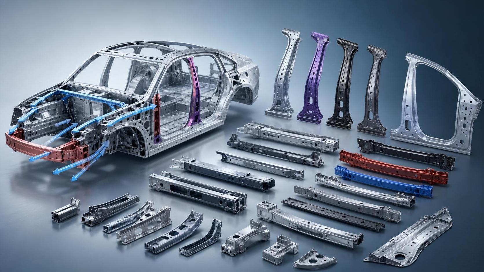 Vehicle Lightweight Solutions for Structural Parts: When to Use Aluminum, HSS, or Hot Stamping